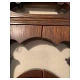 Hall tree 78 x 30 x 12 has cracks above and below mirror