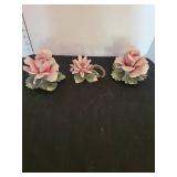 Three Capodimonte pieces, all have minor damage