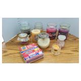 Assorted candles and matches