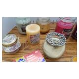 Assorted candles and matches