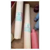 Assorted candles, tapers and matches