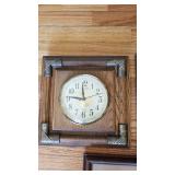 2 framed prints (largest is 15 x 12) and New Haven clock (works)