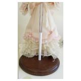 Franklin Heirloom porcelain doll on stand w/box 17" tall
