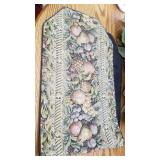 Candle and fruit centerpiece with table runner 42"