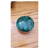 Hand crafted jar w/lid, Nature Etching box, jewelry box and Seth Thomas clock and barometer