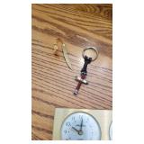 Hand crafted jar w/lid, Nature Etching box, jewelry box and Seth Thomas clock and barometer