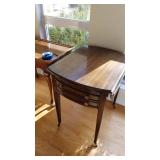 Drop leaf side table with drawer and pull out 28 x 36 x 27 (with sides up)