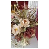 Metal tricycle floral decor and metal stand with floral decor 22" tall