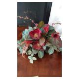 Ceramic base with floral arrangement 12 x 24