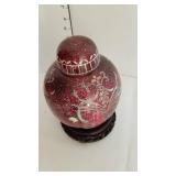 Oriental Ginger jar on stand