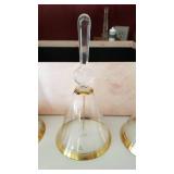 4 crystal bells and small doll