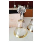 4 crystal bells and small doll