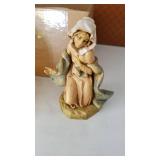 Fontinanni nativity piece, crystal bell and Lefton lighthouse