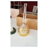 Fontinanni nativity piece, crystal bell and Lefton lighthouse