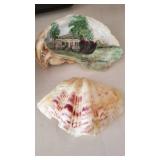 Red Mill pelican and decorative shells