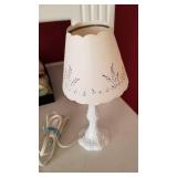 Small table lamp with paper shade 12" tall