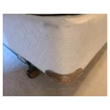 Queen size bed frame with headboard, mattress and Box Spring.