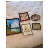 Is various wall hangings