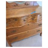 Vintage oak dresser with Mirror 74X47X21