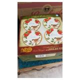 Cracker Barrel Apple Collection plates and plate holder