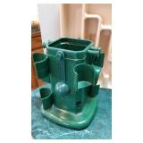 Silverware tray, napkin holder, spoon rest, vinegar (almost full) and more