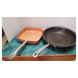 KitchenAid skillet and Copper Chef skillet