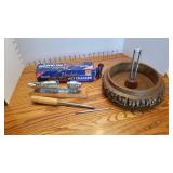 Rocket nut cracker, nut bowl and pick