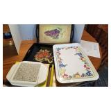 Hot Shot heating disc (one handle cracked and 3 serving trays