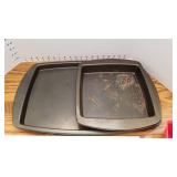 2 cutting boards, baking pans and 2 jello molds