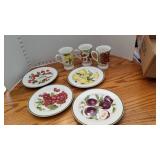 American Atelier Harvest Fruit dishes set of 7 pc