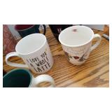 Assorted coffee cups