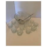 Punch bowl with 12 cups