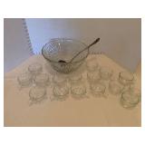 Punchbowl with 16 cups