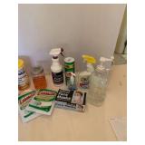 Cleaning supplies, facemasks and trash bags