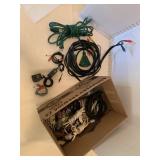A box of cords and electrical items