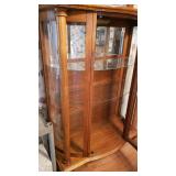 Oak curio cabinet 71 x 43 x 16
