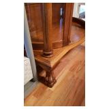Oak curio cabinet 71 x 43 x 16