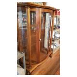 Oak curio cabinet 71 x 43 x 16