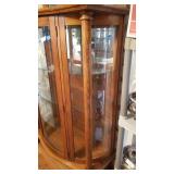 Oak curio cabinet 71 x 43 x 16