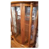 Oak curio cabinet 71 x 43 x 16