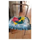 Metal chair with Therabands