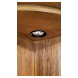 Corner lighted curio with glass shelves 60 x 23