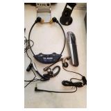 TV Ears, reading lights, atomic clock and ear pieces