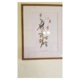 Framed bird prints 15 x 12 set of 3