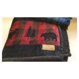 Bob Timberlake throw and blue/green throw