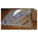 Quilt hand stitched (good condition) approx 6 ft x 6 ft