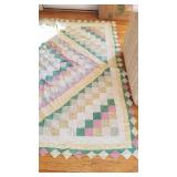 Quilt hand stitched (good condition) approx 6 ft x 6 ft