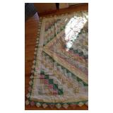 Quilt hand stitched (good condition) approx 6 ft x 6 ft