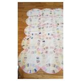 Quilt hand stitched (good condition) approx 5 ft x 6 ft