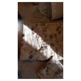 Queen reversible comforter, bedakirt and 2 pillow shams